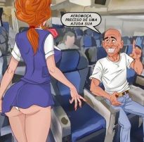 Imagem comics porno comendo a aeromoça