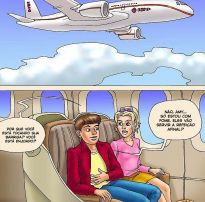Quadrinho comics incesto – amanda putaria no avião